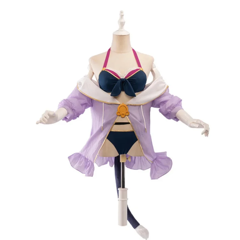 Anime Princess Connect Re:Dive Kyaru Kiruya Momochi Cosplay Costume Beach Swimming Suit Jacket Bikini Girls Women Outfits