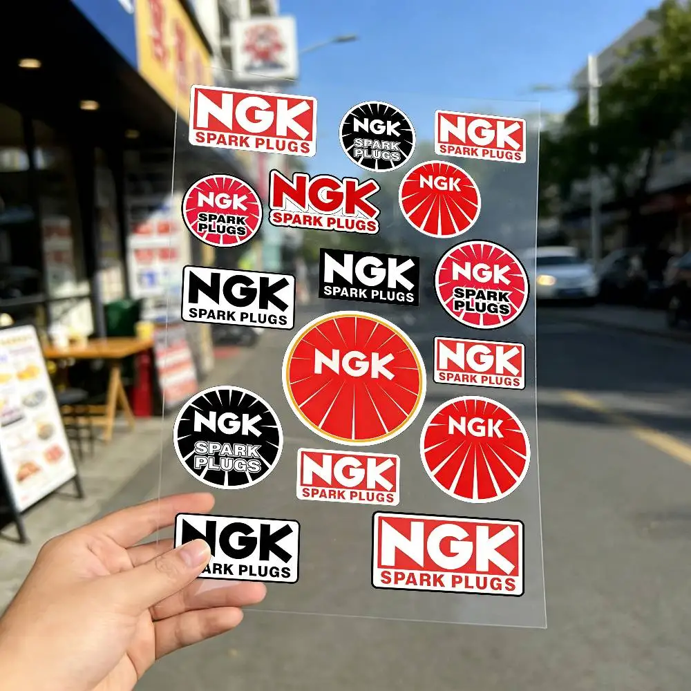 For NGK Reflective motorcycle stickers, 3M safety warning at night in the dark scooter helmets