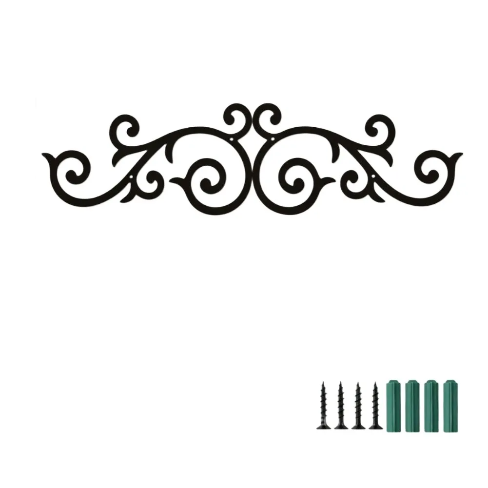 Metal Wall Art with Elegant Scroll For Design for Home Use Reflecting for retro Wrought Iron TraFor Dition anFor D Spatial
