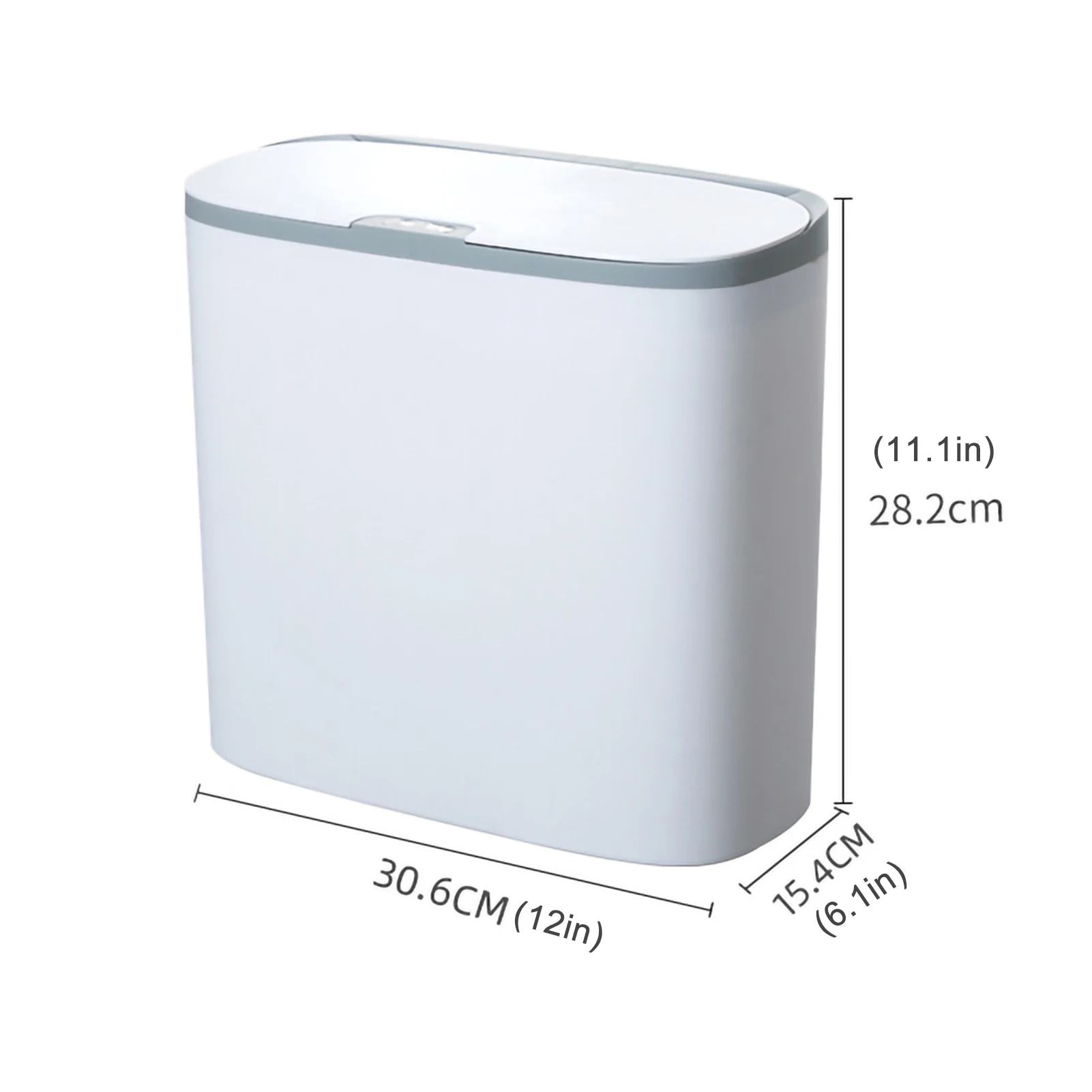 Automatic Trash Can with Lid Touchless Small Waste Bins Motion Sensor Waterproof Slim Garbage Cans for Kitchen Bedroom Bathroom