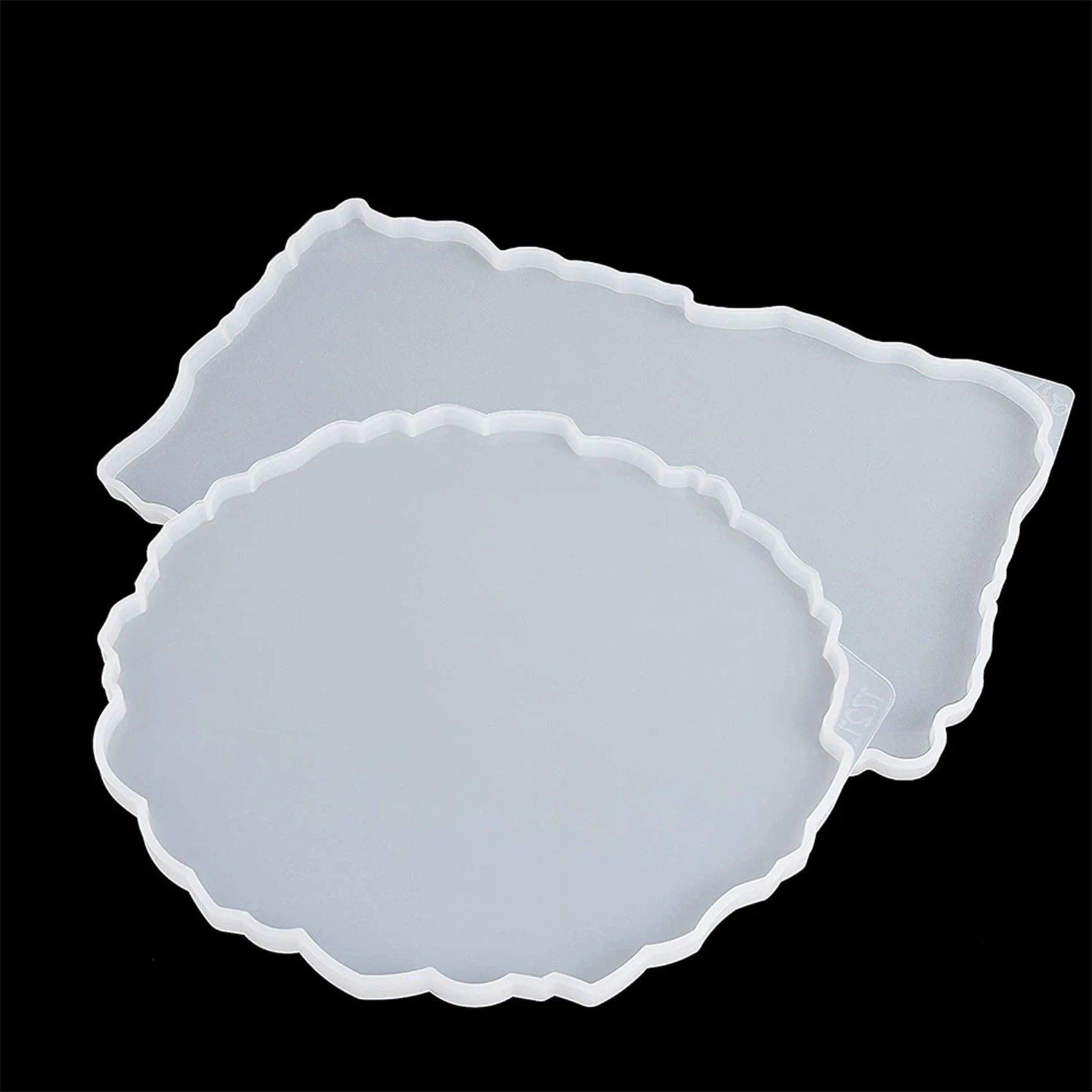 4 Pieces Tray Silicone Mold Kit Irregular Epoxy Resin Tray Molds For DIY Crafts (Rectangle+Round)-AT36