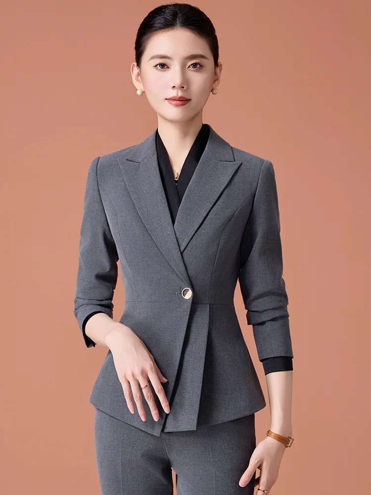 

Women's Suit Set2025New Autumn Professional Formal Wear for Gold Store Hotel Front Desk Manager Jewelry Store Work Uniform