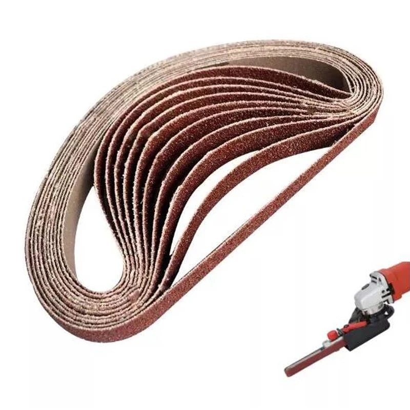 15x452mm Sanding Belt 60/80/100/120/240/400/600 Grit for M10 Sander Adapter Polishing Machine Abrasive Tools