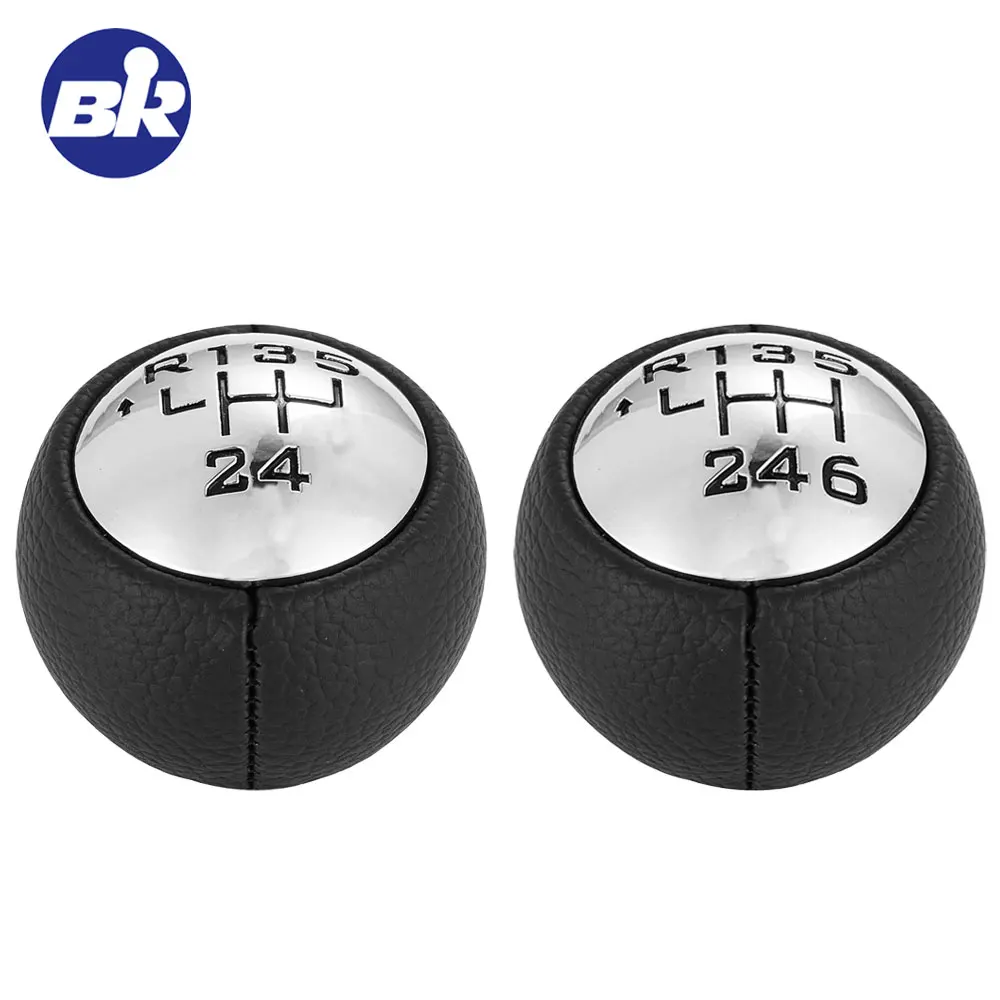 カーアクセサリーギアシフトノブ 5/6 スピードインテリア部品プジョー 307 308 3008 407 5008 807 シトロエン C3 C4 レバーシフター
