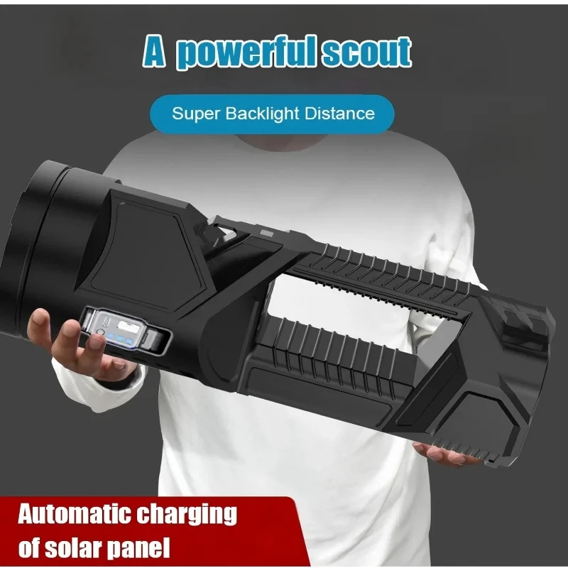 

Super Bright Flashlight Led Powerful Usb Rechargeable Torch Light Outdoor Searchlight Camping Hiking Fishing Light Spotlight