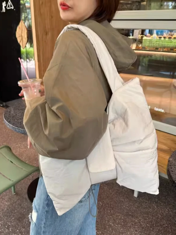 

Light Luxury Fashion New Niche Pleated Bow Shape Design Nylon Pure Cotton Casual Simple And Versatile Single Shoulder Women Bag