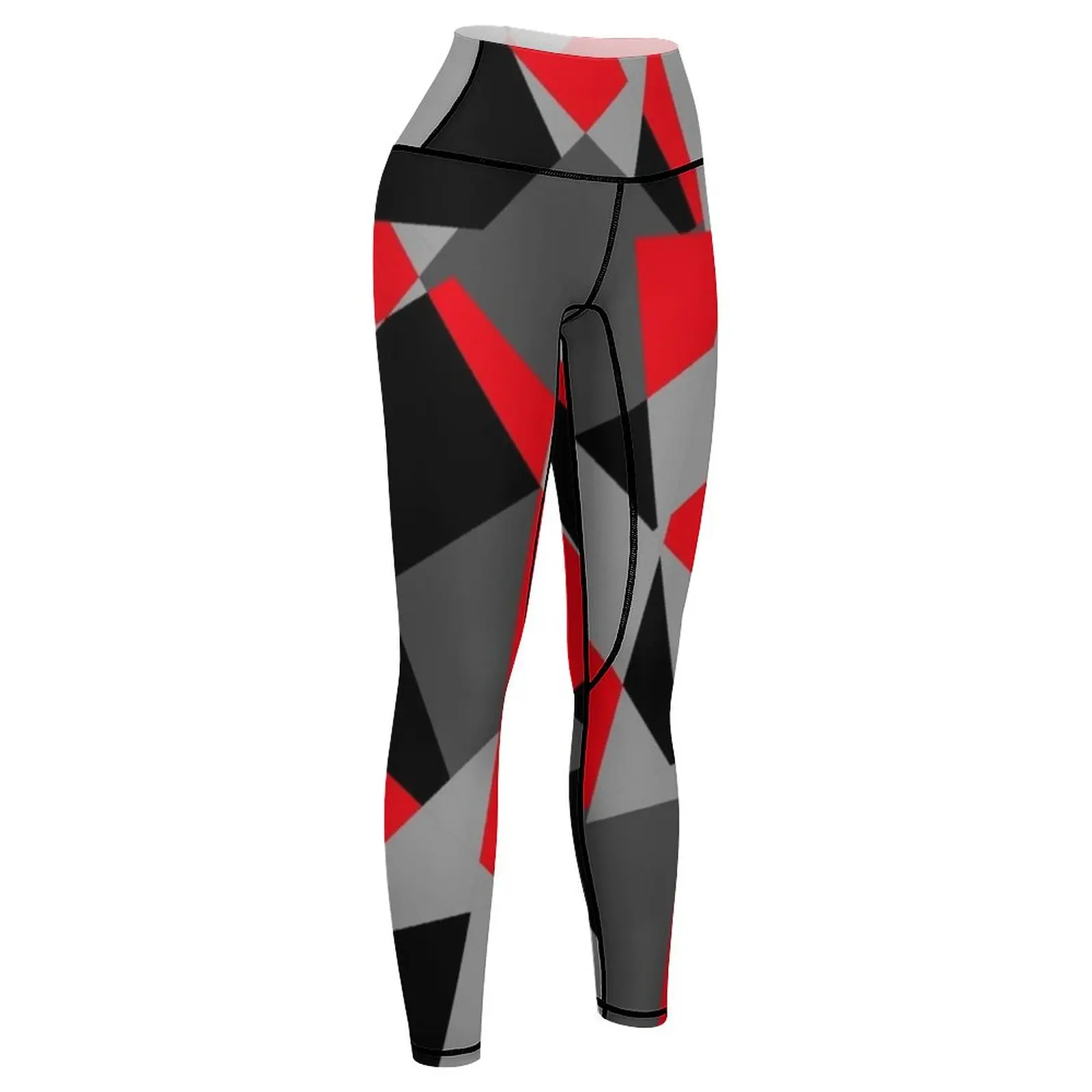 Black, Gray, Red Camo Pattern Leggings sporty woman gym joggers for Women's sports Womens Leggings