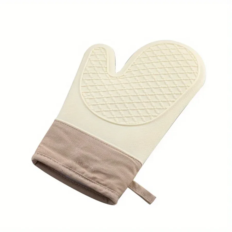 

1pc Antiscalding Gloves Heat Insulation Thickened Silicone Kitchen Oven Special Baking High Temperature Resistant Nonslip Heatp