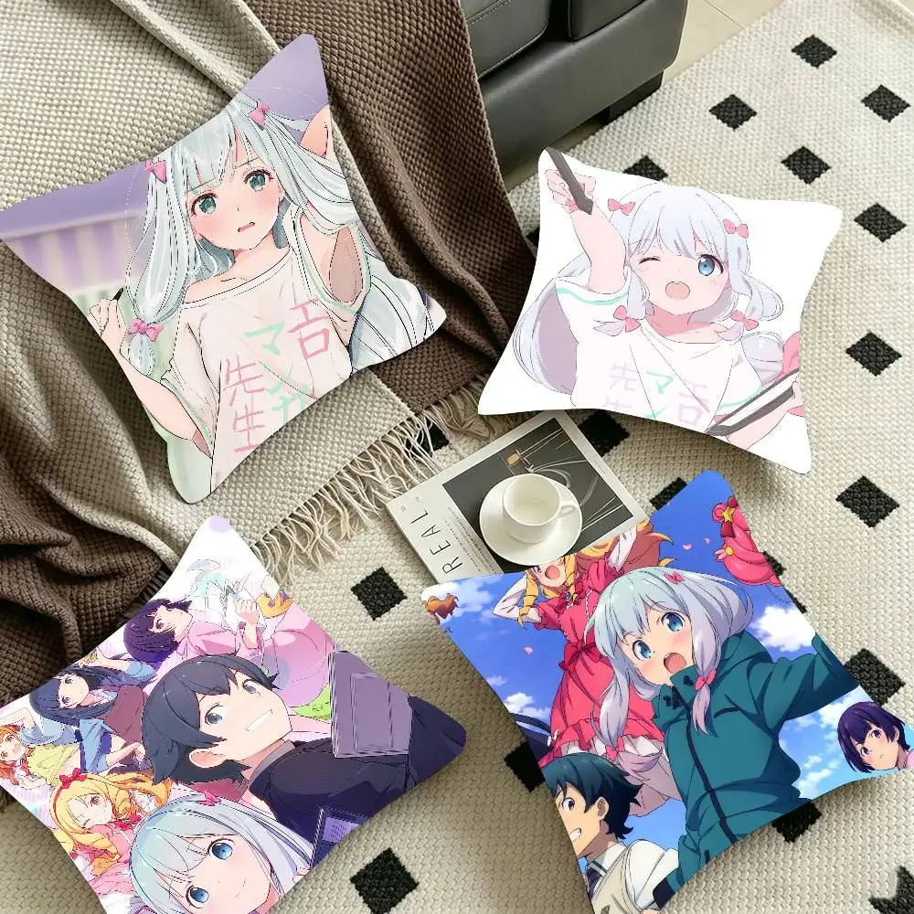 Anime Eromanga Sensei Pillow Case Fashion Square Pillowcase Bedroom Sofa Room Ins Decoration Leisure