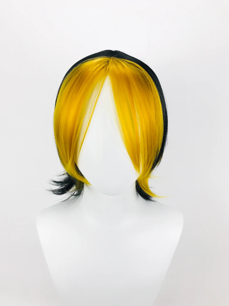 

Hikaru no Go Shindo Hikaru Cosplay Wig Blonde Black Layered Anime Hair Costume Accessory