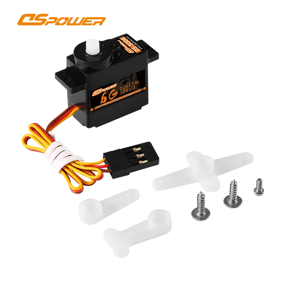 DSpower 6g Micro Digital Servo Motore Coreless con ingranaggi in plastica 4.8 ~ 6.0V DC per RC Auto Aereo Barca Aliante ad ala fissa Robot WLToys