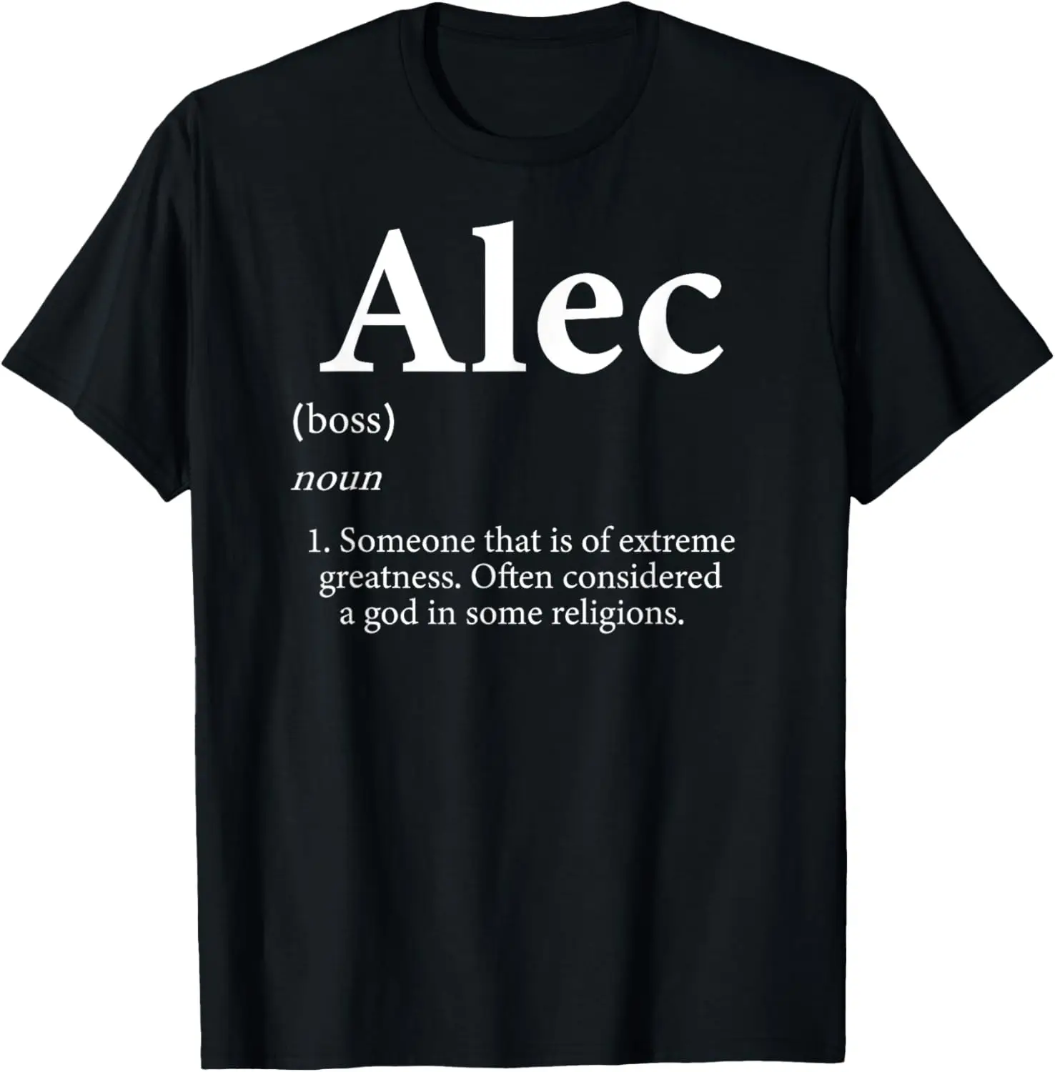 

Симпатичный костюм с персонализированным именем Alec Definition для футболки Alec