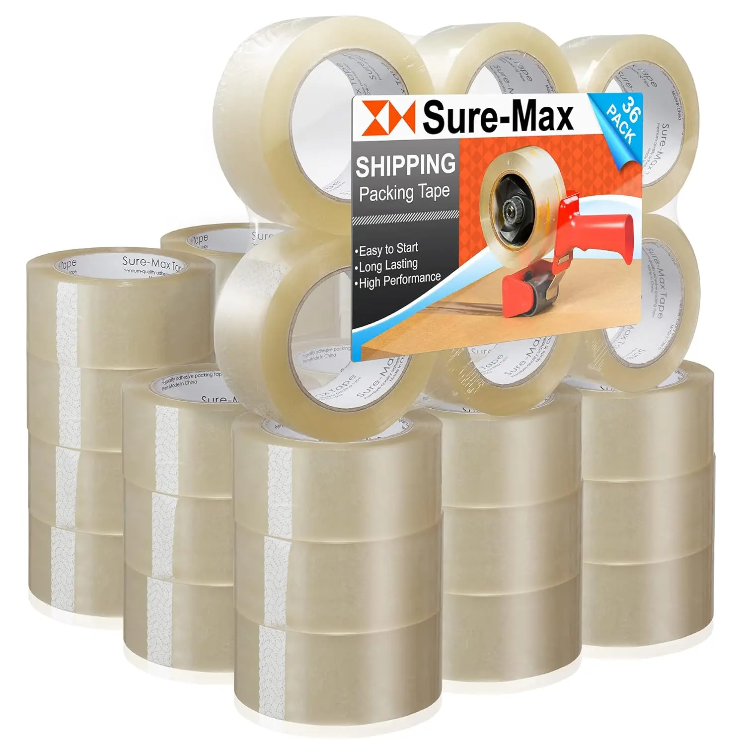 Sure-Max 36 Rolls (Case) Premium Shipping & Packing Tape (2