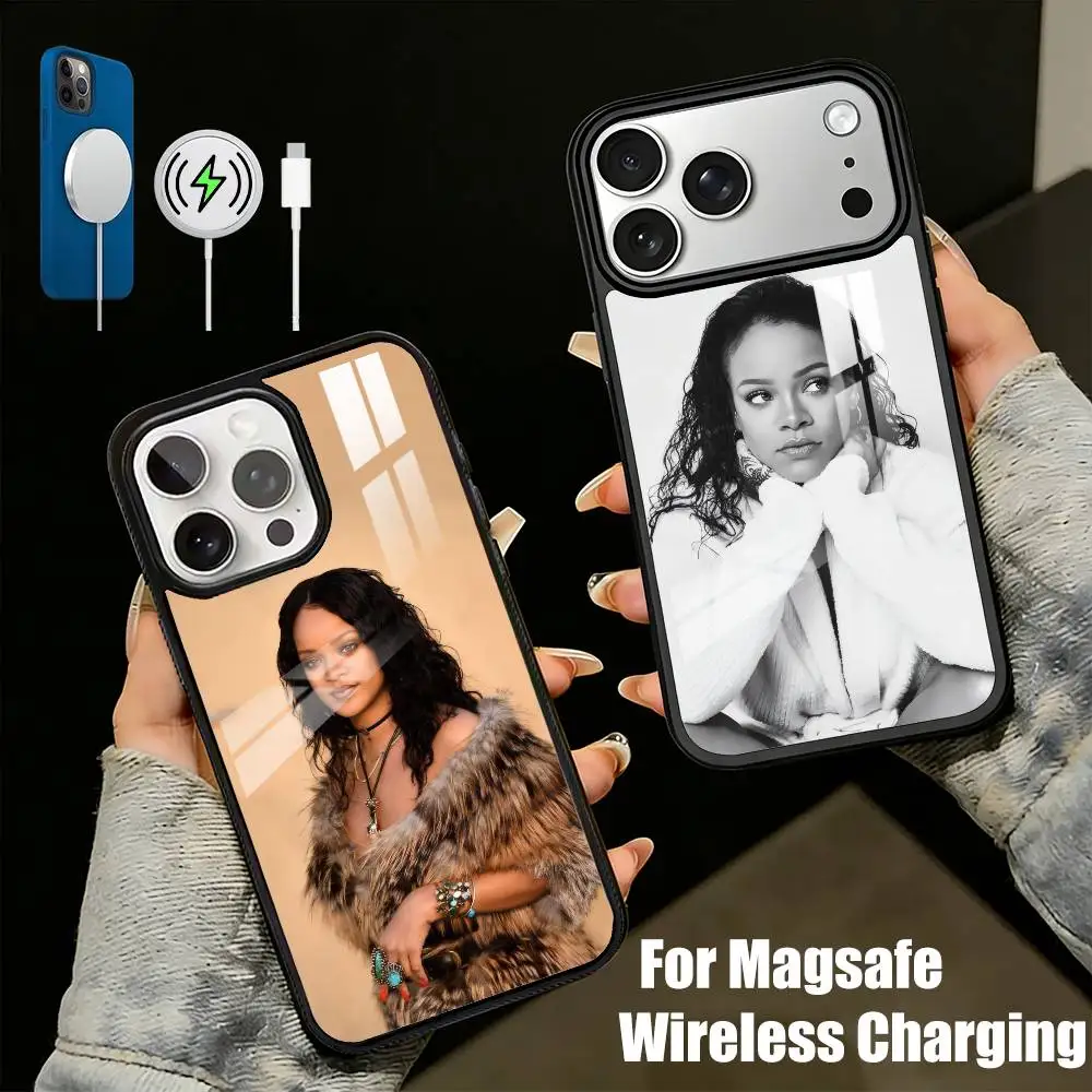 

Bad Girl R-RihannaS Printing Phone Case For iPhone17,16,15,14,13 Plus,Pro Max Magnetic For Magsafe Wireless Charging