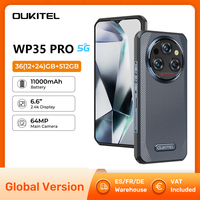 Oukitel WP35 Pro Rugged Smartphone 6.6'' 5G 11000mAh 36(12+24)GB + 512GB 33W 60Hz 64MP NFC Dual SIM Mobile Phone