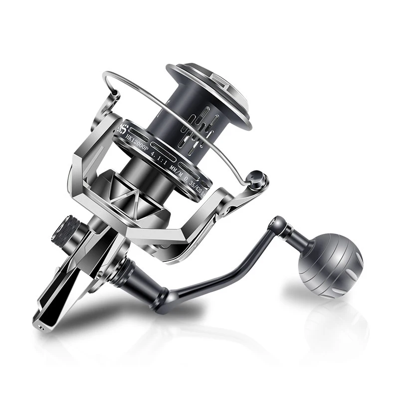 Imagem -02 - Full Metal Água Salgada Surfcasting Reel Pesca Spinning Reel Rod Drive 8000 Emblema da Pesca do Mar Engrenagem de Pesca Carping 12000