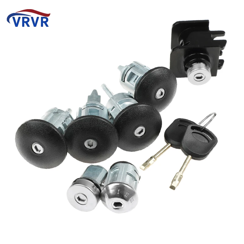 VRVR  4359018 7 pcs/ set Ignition Switch Car Barrel Door Locks Keys Set For Ford Transit Mk6 2000- 2006 4119503 1C1AV22050BA