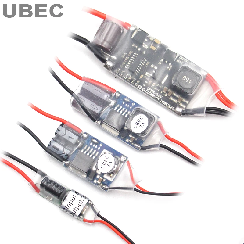 Módulo de fuente de alimentación externa UBEC 5V 3A / 5A / 7A / 15A BEC multiusos, blindaje completo antiinterferencias para avión FPV