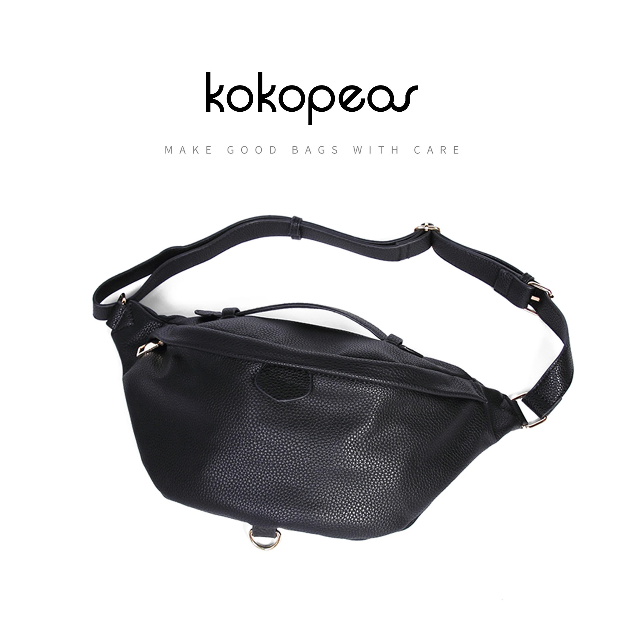 KOKOPEAS Designer Luxury Sling Chest Bags for women 2023 High Quality   Vegant Leather Fanny Pack Fashion Hobo Crossbody Purse