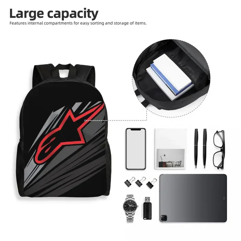 Benutzer definierte 3D-Druck Motocross Enduro Cross Rucksack für Mädchen Jungen College School Reisetaschen Frauen Männer Bücher tasche passt 15 Zoll Laptop