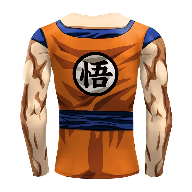 Dragon Ball Super T-shirt Goku Men\'s Short Sleeve Compression Tight Fitness Gym Sports Printing Running Tracksuit Hero Jerseys