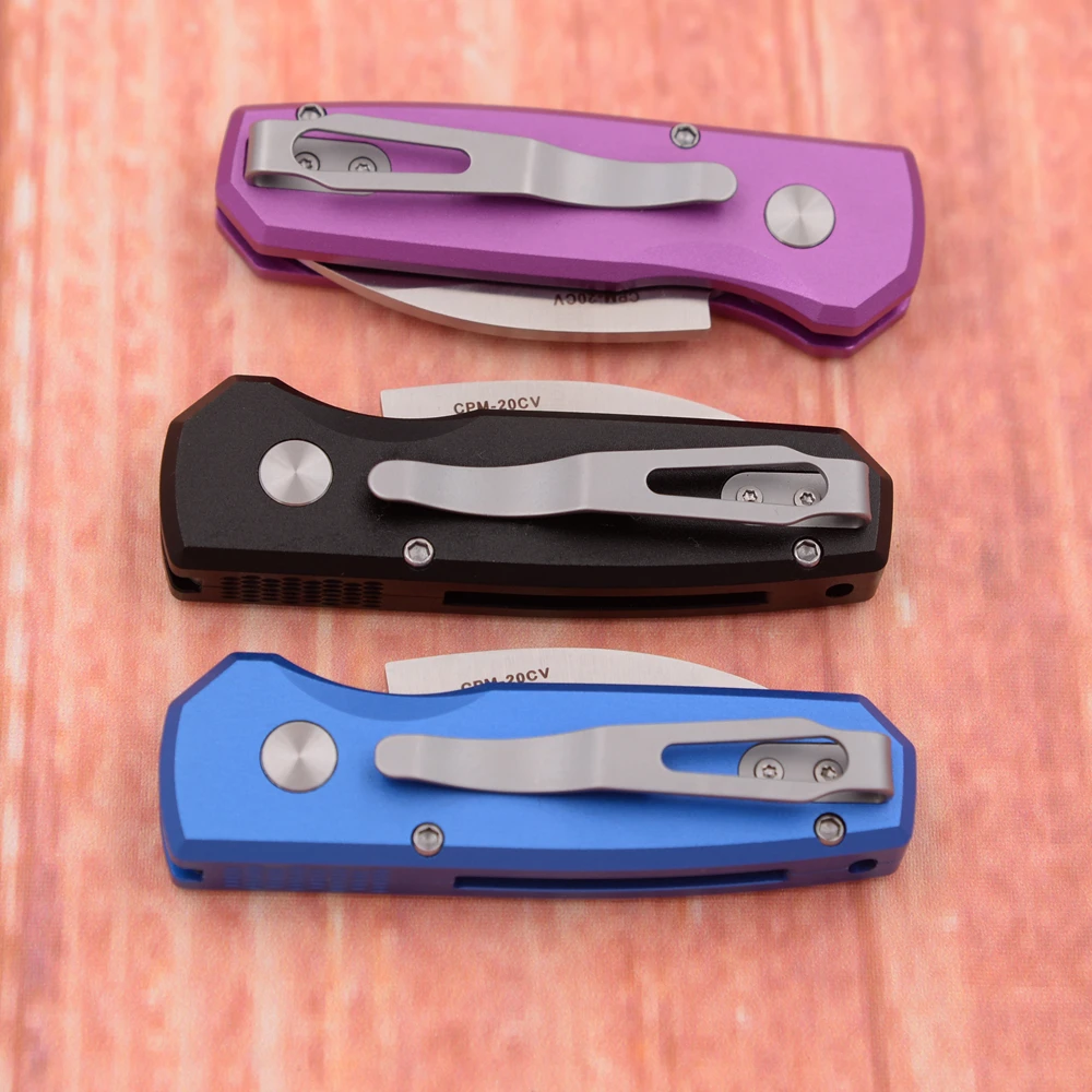 سكين قابل للطي من JUFULE طراز 2023 Runt 5 Wharncliffe Mark 20CV مصنوع من الألومنيوم مع مقبض للمعسكر والصيد في الخارج