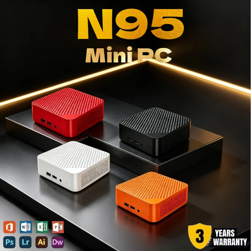 Mini-PC Schneller Intel N95 Gamer-Desktop, 4K HDMI-Ausgang, WiFi6 BT, 16GB RAM Optional 1TB/2TB SSD