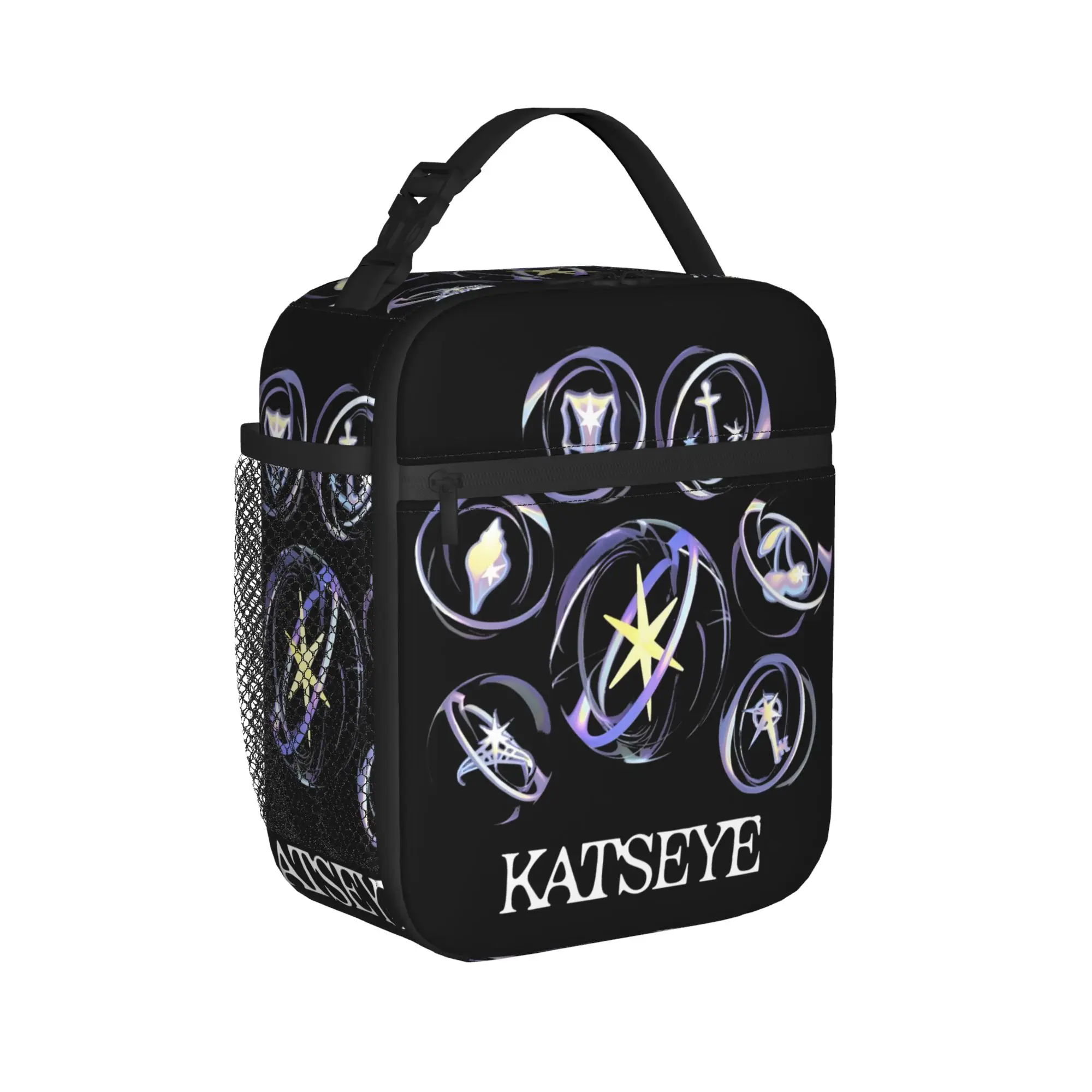 KATSEYE Debut Era Magical Orbs Lunch Bag  Picnic Lunch Box For Women Casual Designer Tote Food Bags Oxford Convenient Cooler Bag