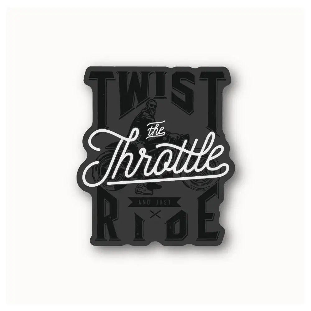 Twist The Throttle Motorcycle Waterproof Stickers For Decorating Car Windows Motorcycles And Computers.