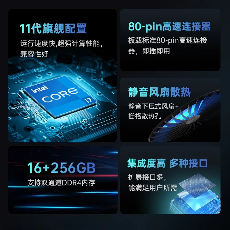 Plug-in de host de mini computador portátil incorporado