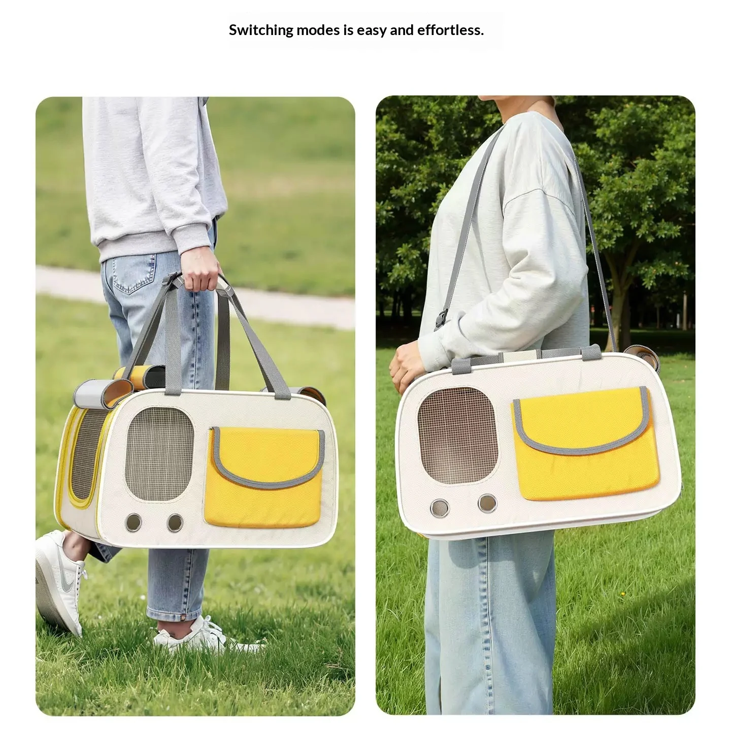 Mochila de transporte transpirable para gatos y perros en exterior - imagen 4