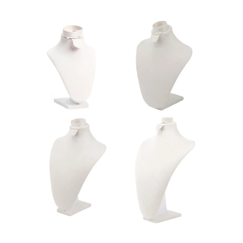 

Practical Stang with Adjustable Hook Lint Necklace Mannequin Sturdy Jewelry Display Bust Portable for Shop Counters