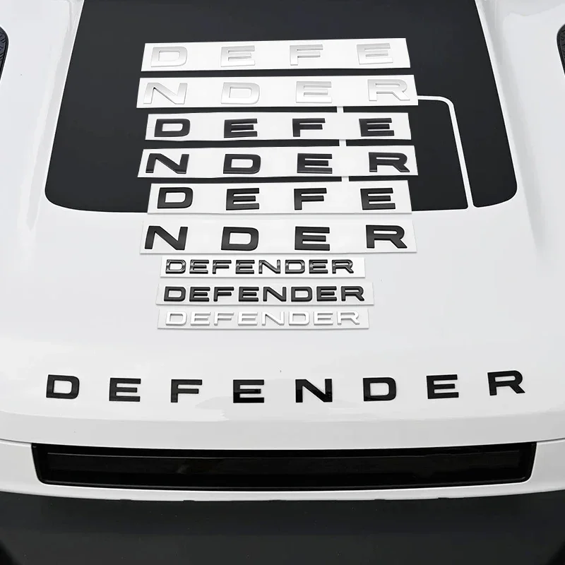 

3D ABS Range Rover Car Bonnet Letters Logo Badge Emblem Sticker Accessories For Land Rover Discovery Defender Sport Evoque HSE.