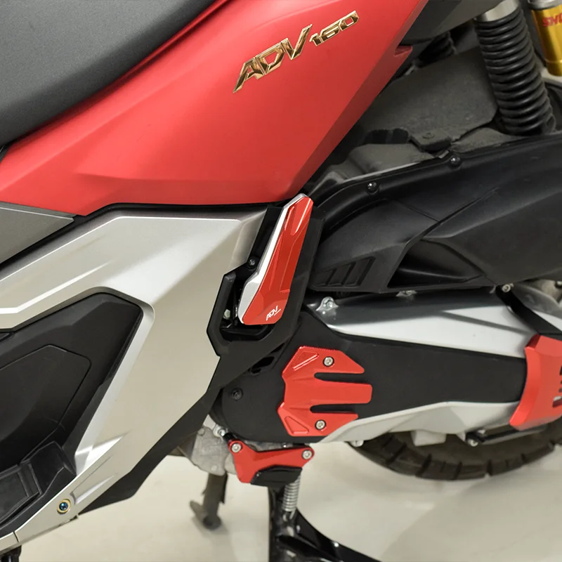 Chekis Motorcycle Modification Is Suitable for Honda Adv150 Adv160 Modification Accessories Left and Right Foot Pedals Decorative Covers Passenger Rear Pedals Aluminum Alloy Pedal Accessories