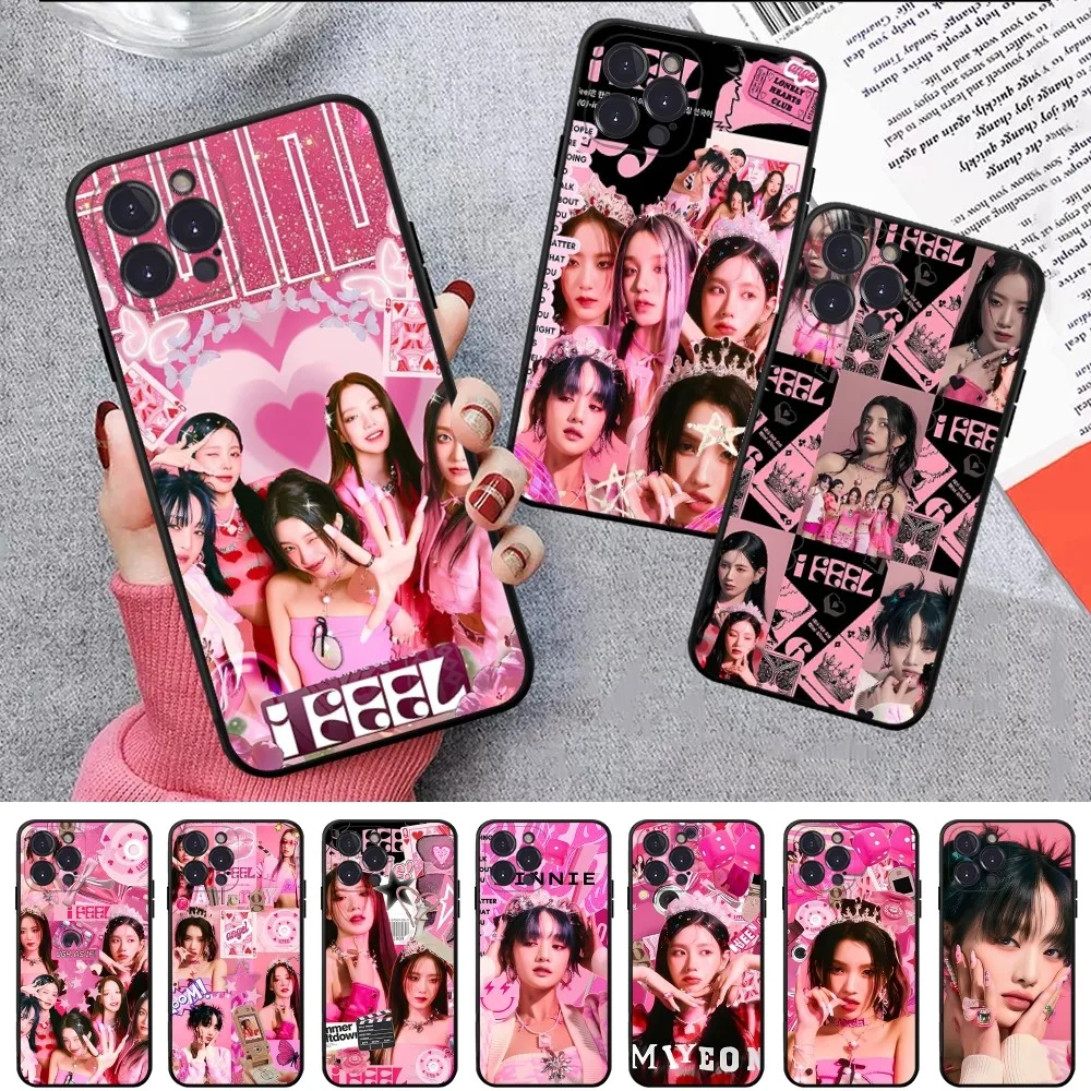 Kpop GI DLE Gidel Phone Case For IPhone 15 8 7 6 6S Plus X SE 2020 XR XS 14 11 12 13 Mini Pro Max Mobile Case