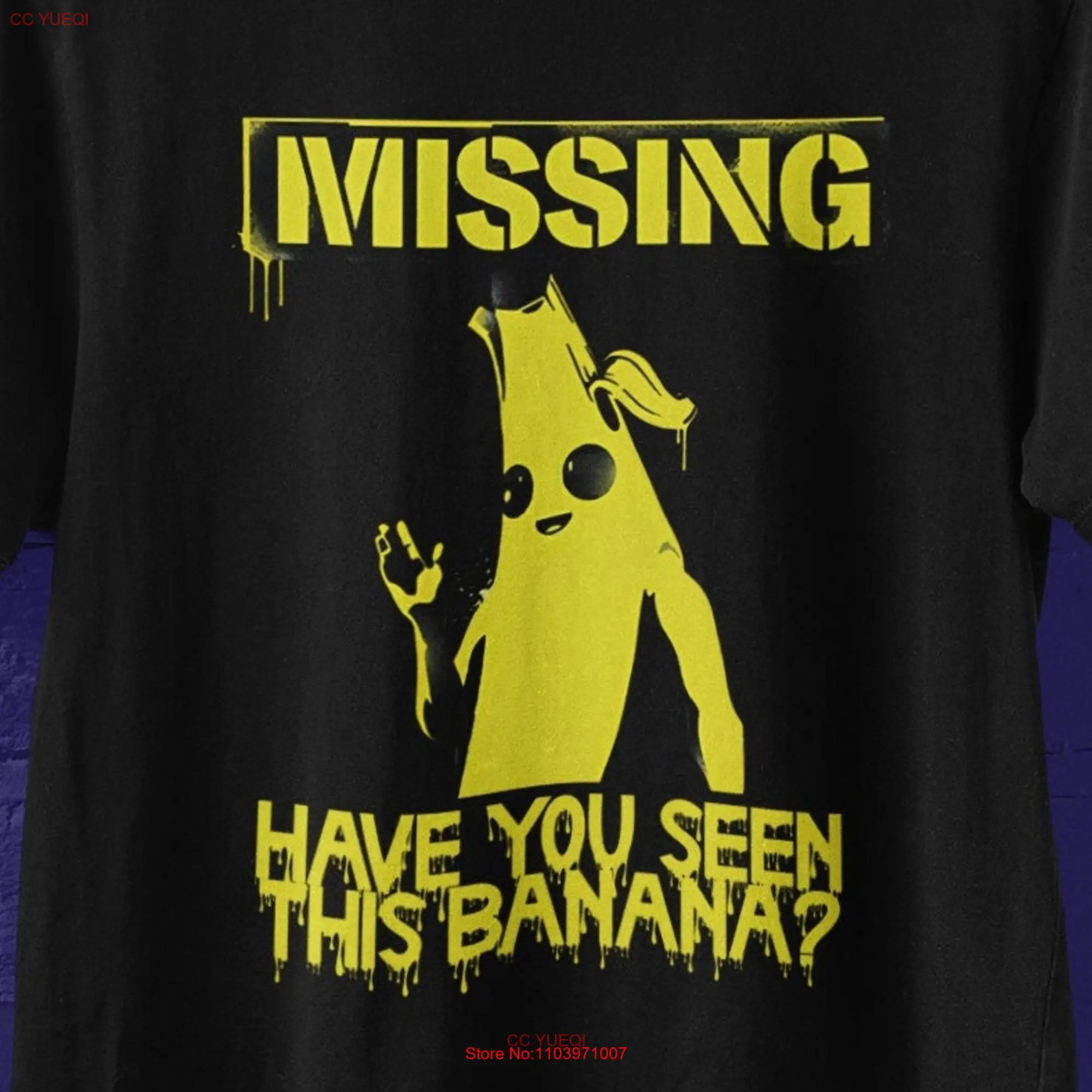 T-Shirt peely funny mancante meme banana gamer gifts maniche lunghe o corte