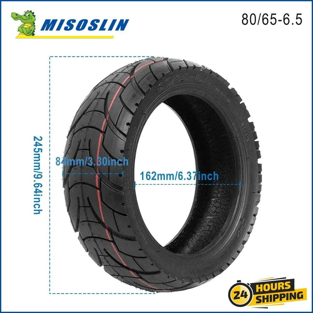 10 Inch Tubeless Tires 80/65-6.5 Tire for Kugoo/Pro Electric Scooter Balance Car 255x80 Tyre Replacement Off-road Anti-Explosion