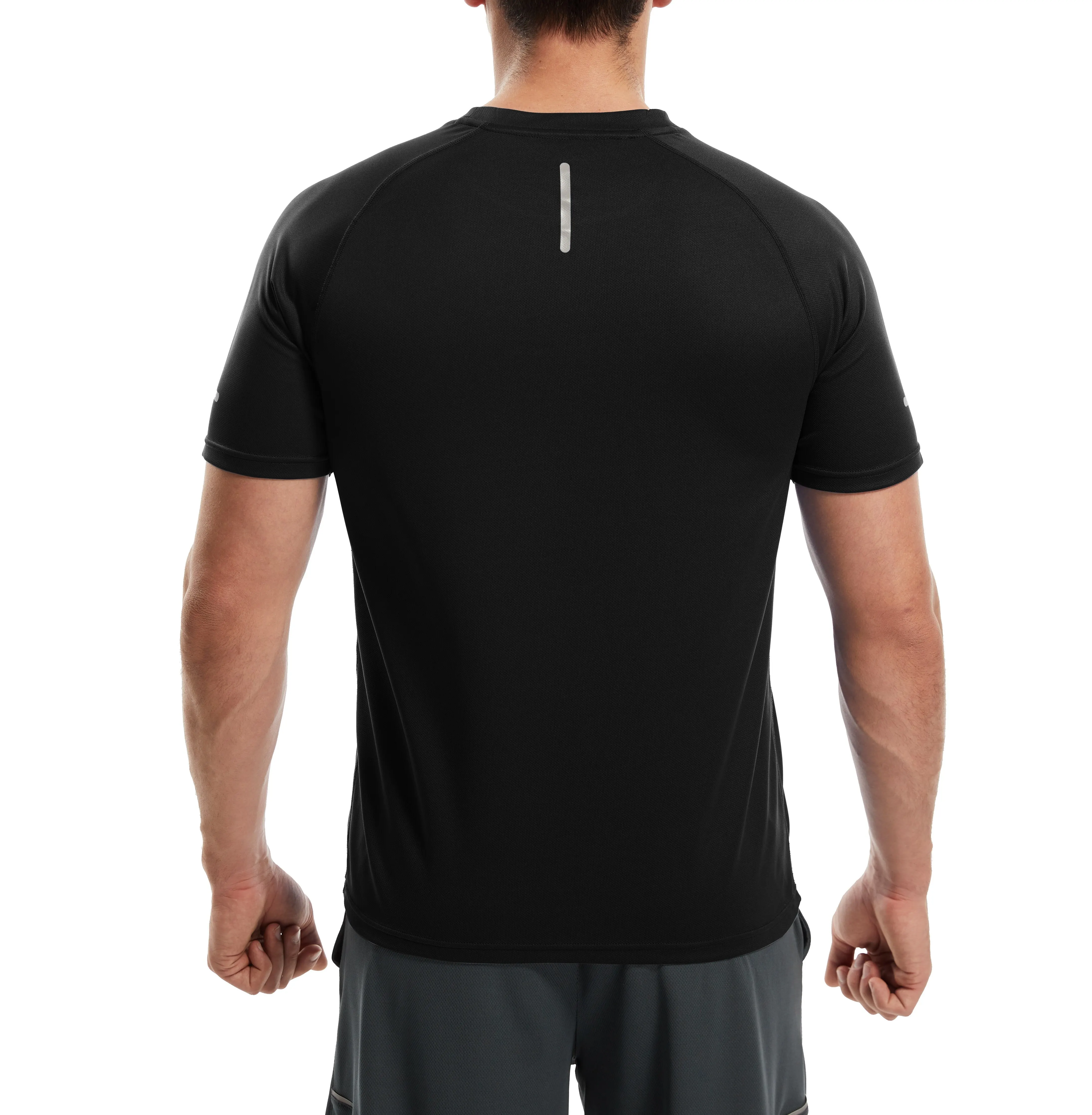 ZengVee Lot de 3 chemises de course hommes Dry-Fit entraînement évacuation de l'humidité Active Athletic Sport Tops