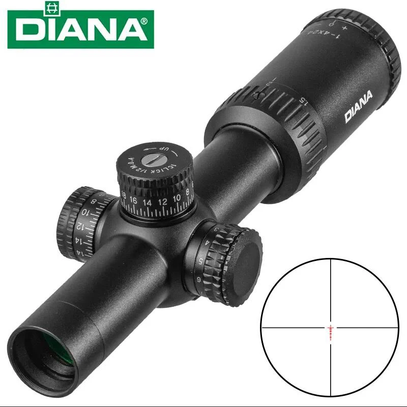 

Diana 1-4X24 Reticle Tactical Riflescope With Target Turrets Hunting Scopes For Sniper Rifle Optics Sight