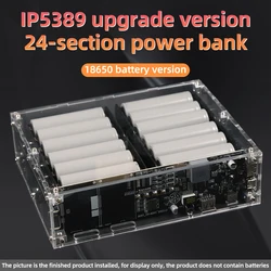 DIY-バッテリーなしの2方向アクリルバッテリー,24セル,18650,ip5389,100W,120W,60W,急速充電120000mAh