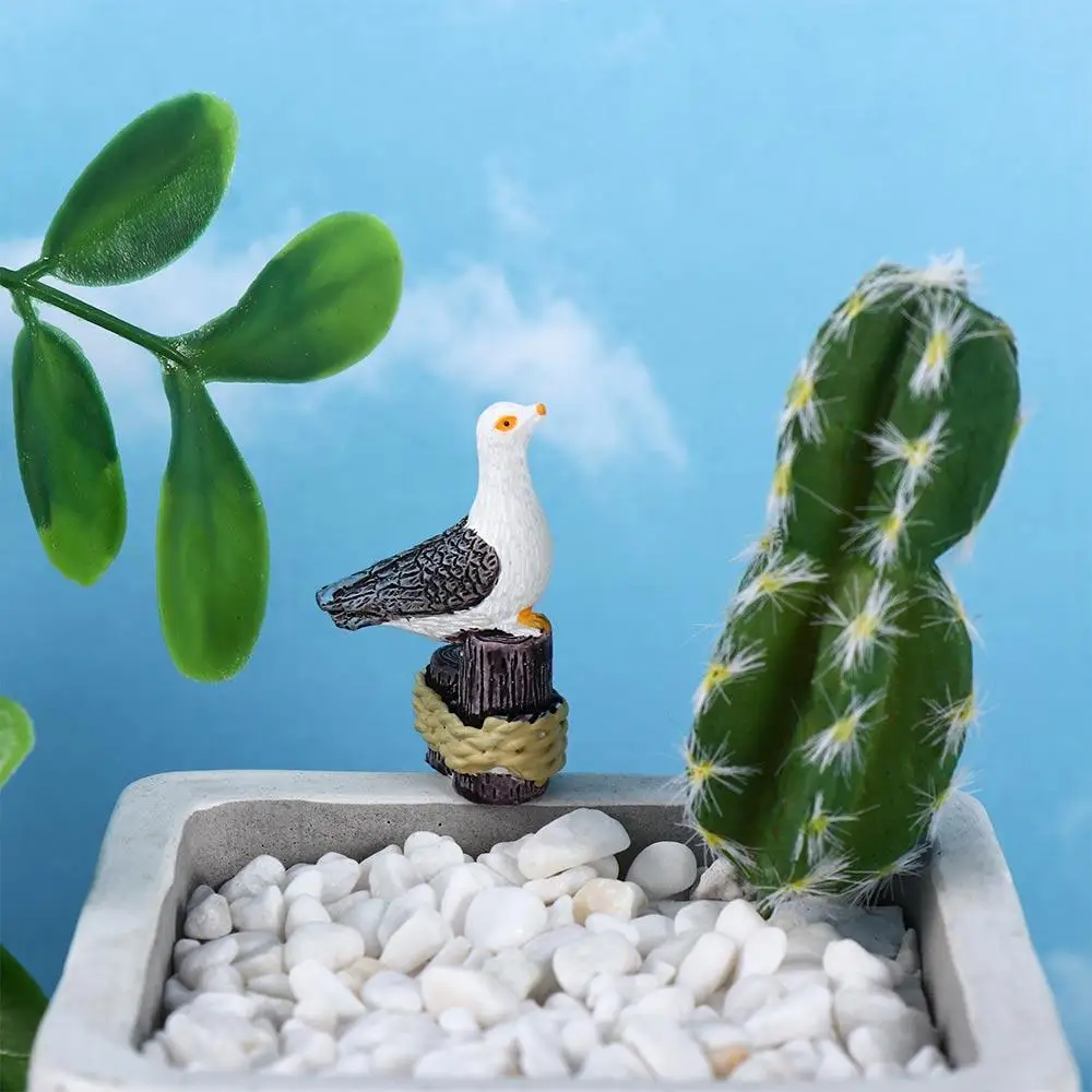 

DIY Mini Craft DIY Accessories Micro Landscaping Miniature Sea Bird Seagull Stand Fairy Garden