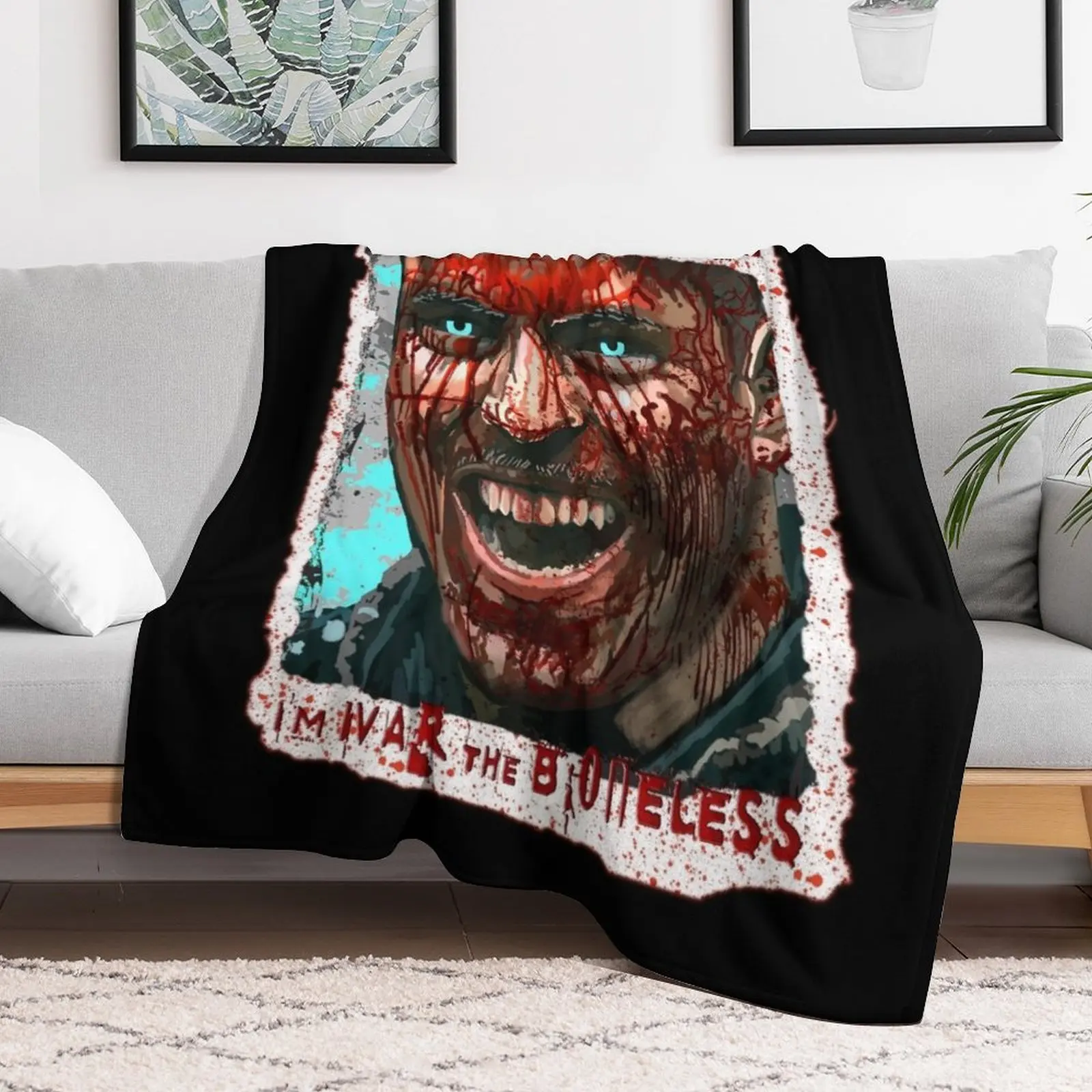 بطانية رمي لوحة Ivar the Boneless Viking King، أرائك عصرية كبيرة ناعمة للهالوين، بطانيات أنعمة للهالوين #2