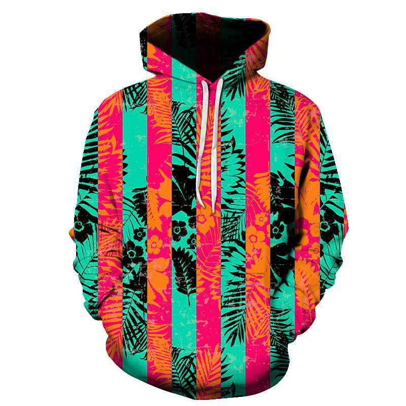 3D Digital Print Hawaiian Landscape Personality Hoodie For Men Women Clothing Long Sleeve Sweatshirt Trendy Unisex Hoodies Tops