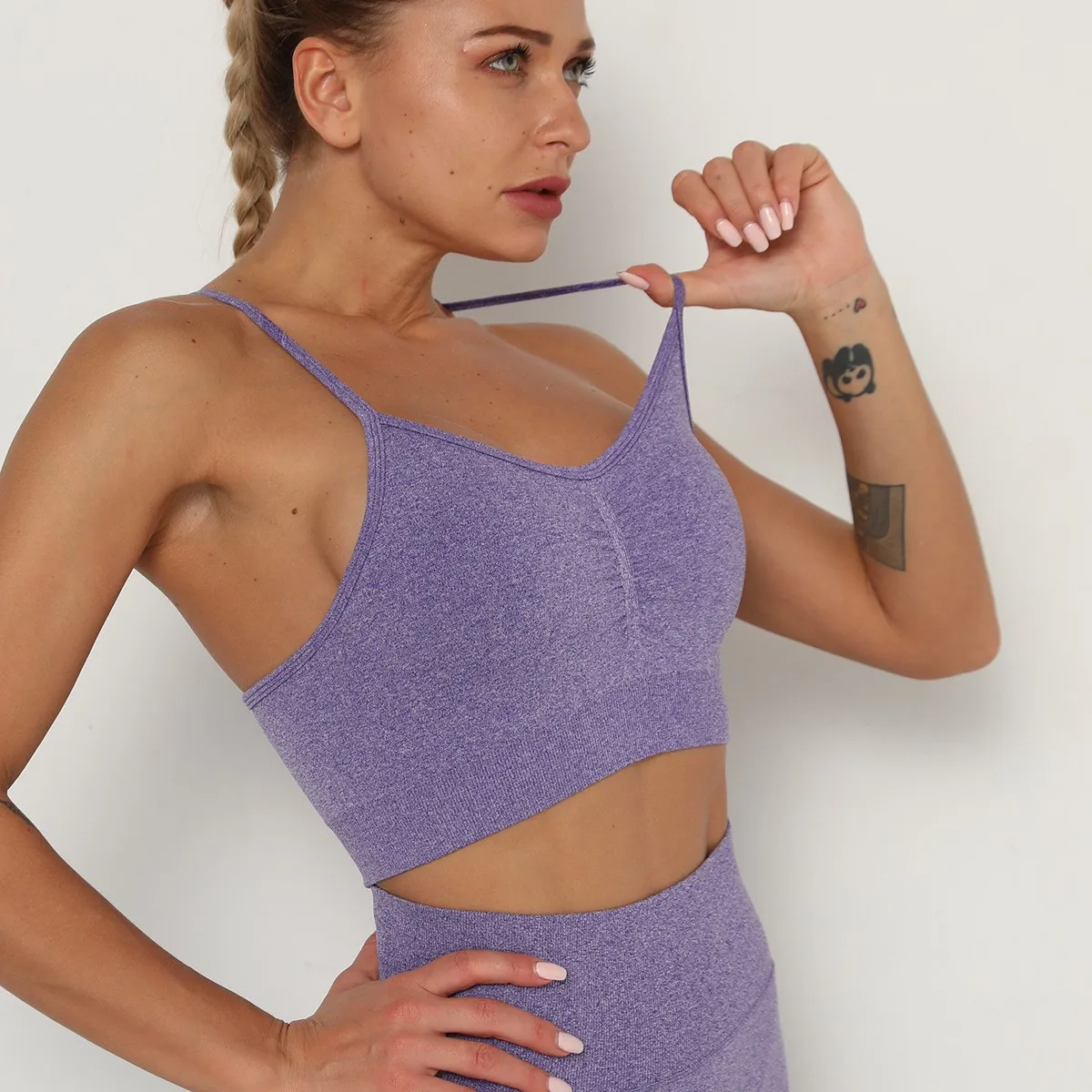 Frauen nahtlosen Yoga-BH atmungsaktive Sport-BH Gym Unterwäsche Fitness-Top Gym Crop Top Büstenhalter Push-up Sport-BH Workout-Top