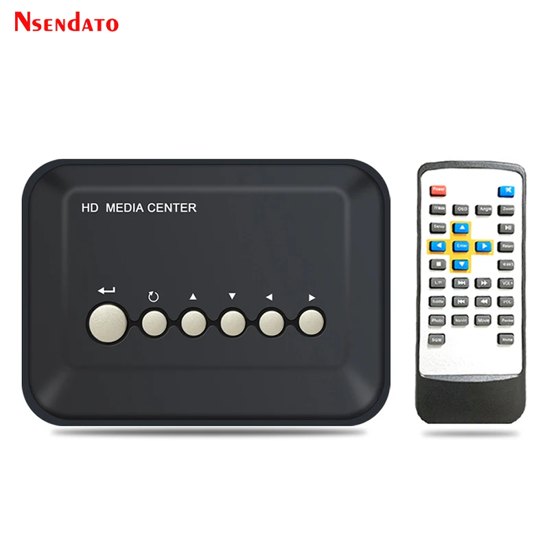 

720P Mini Full HD Multimedia Media Player Box H.264 USB External HDD Media Player For SD MMC U Disk AV YPrPb Output For MKV RMVB