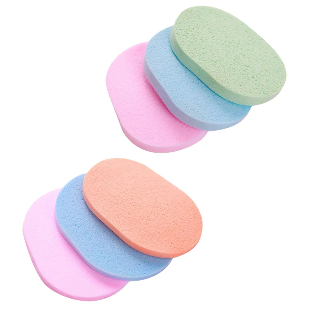 

6 Pcs Cleansing Powder Puff Hanging Exfoliating Sponge Sponges Round Makeup Pva Compact Face Cleaner Travel