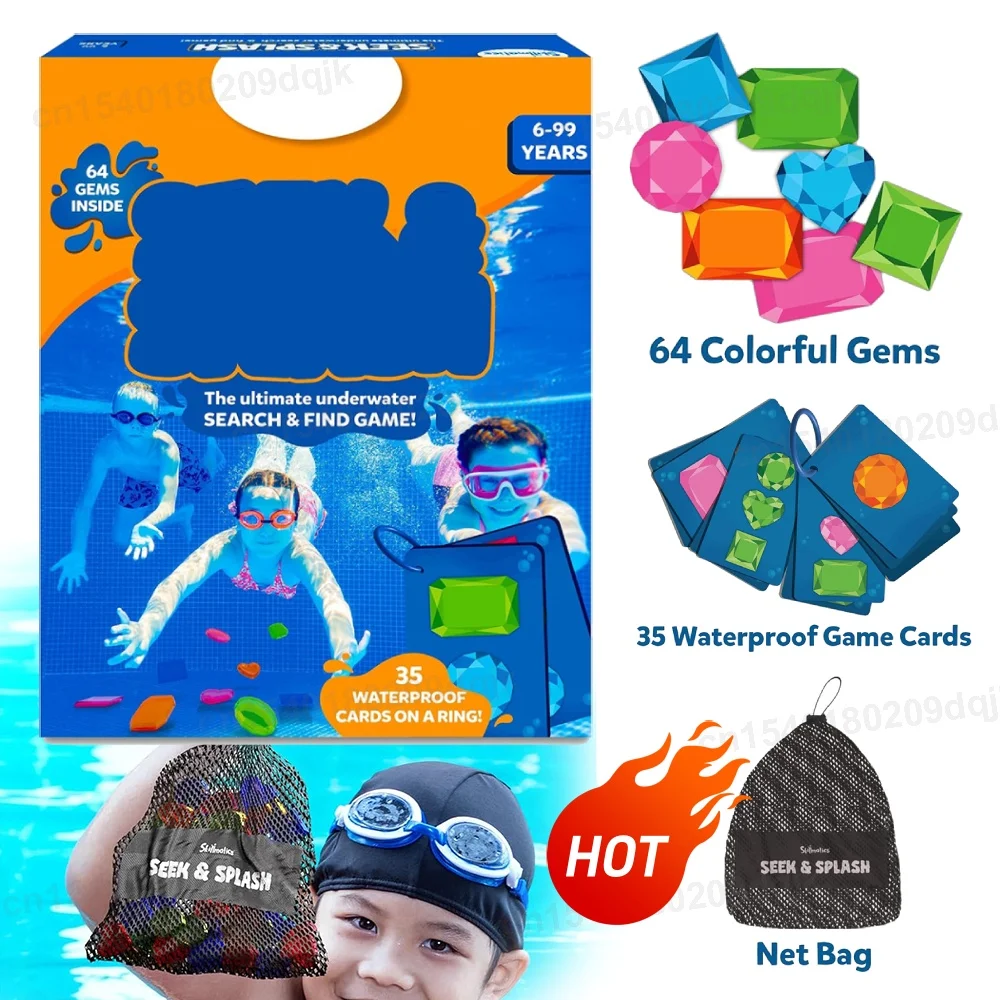 Tauch-Edelsteine, Pool-Spielzeug, buntes Edelstein-Pool, Tauchspielzeug, Lernspiele für Kinder, Outdoor-Aktivitäten für den Sommer, Pool, pädagogisch unter Wasser