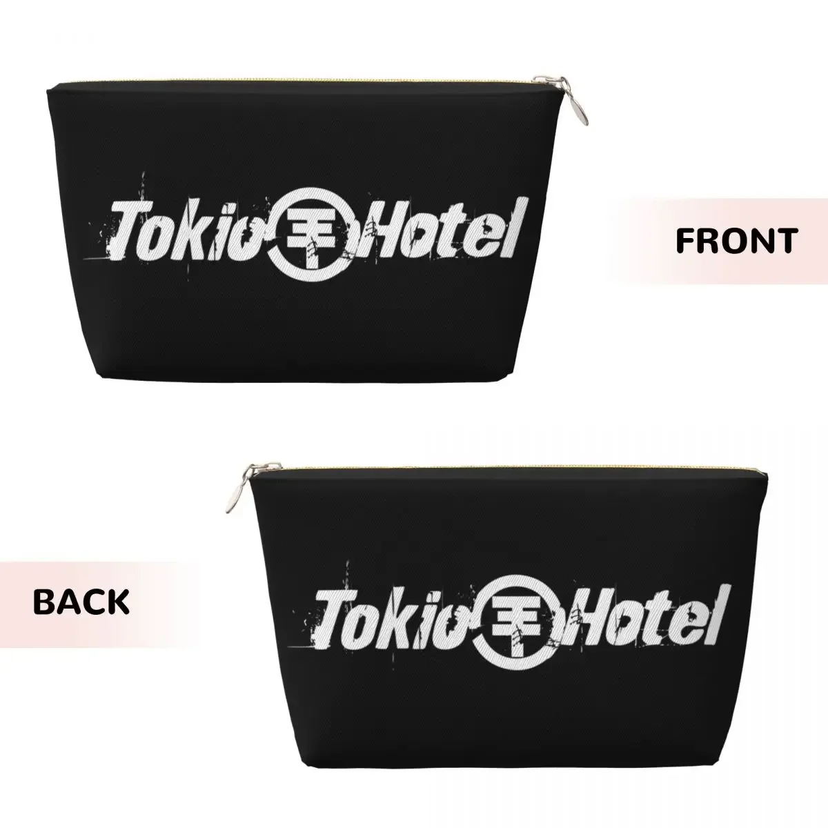 Custom German Rock Music Tokio Hotel Travel Cosmetic Bag for Women Toiletry Makeup Organizer Ladies Beauty Storage Dopp Kit