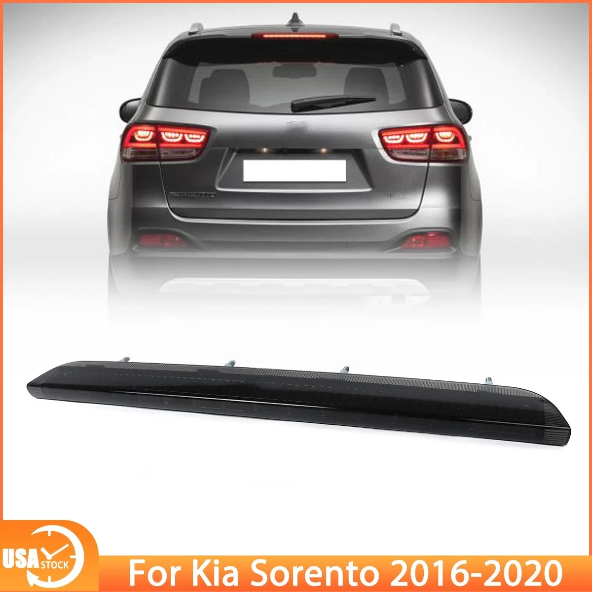 

Для Kia Sorento 2016 2017 2018 2019 2020 Светодиодный задний стоп-сигнал Задний стоп-сигнал Замена для 92700C5000 Красный Черный