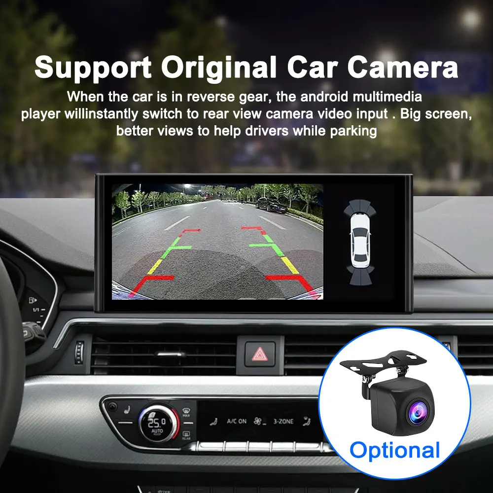 Reproductor de Radio Multimedia para coche con pantalla táctil de 12,3 pulgadas A-udi A4L/A4 2017-2021 amplificador GPS DSP compatible con CarPlay Android Auto